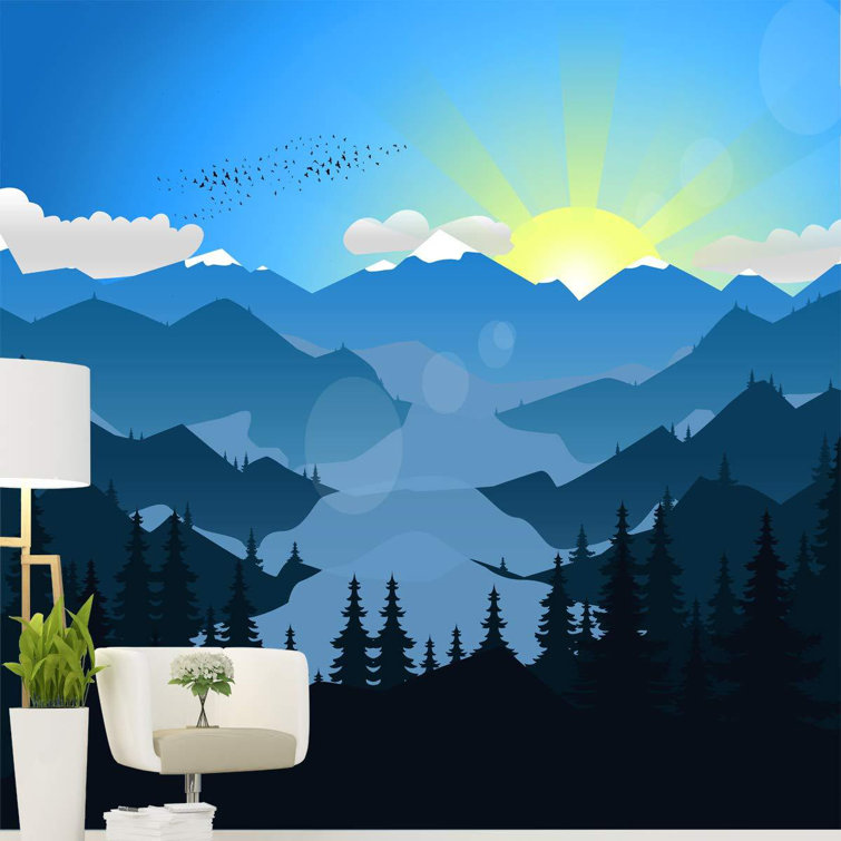 Foundry Select Mountains Wall Decal Wayfair
